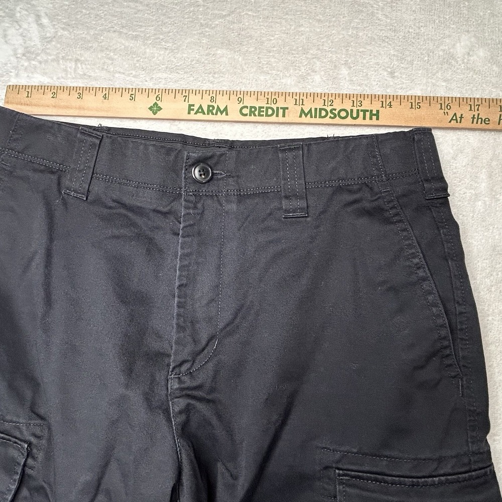 Lands End Men's 30 Black Cargo Traditional Fit Flat Front Shorts Casual - Picture 10 of 12